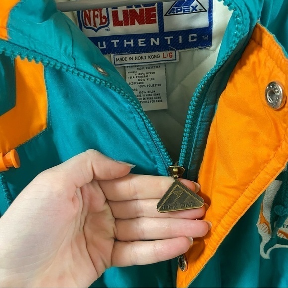 Miami Dolphins Vintage Coat Size Large - Picture 3 of 11